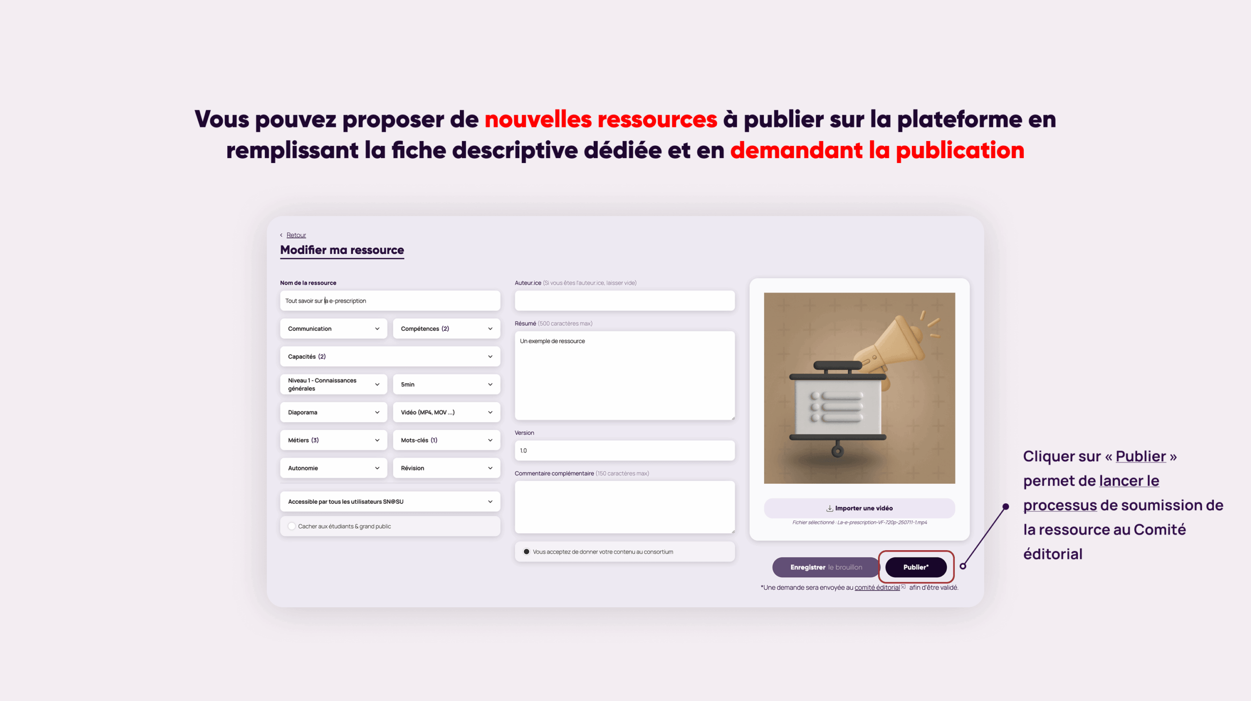 publier une ressource