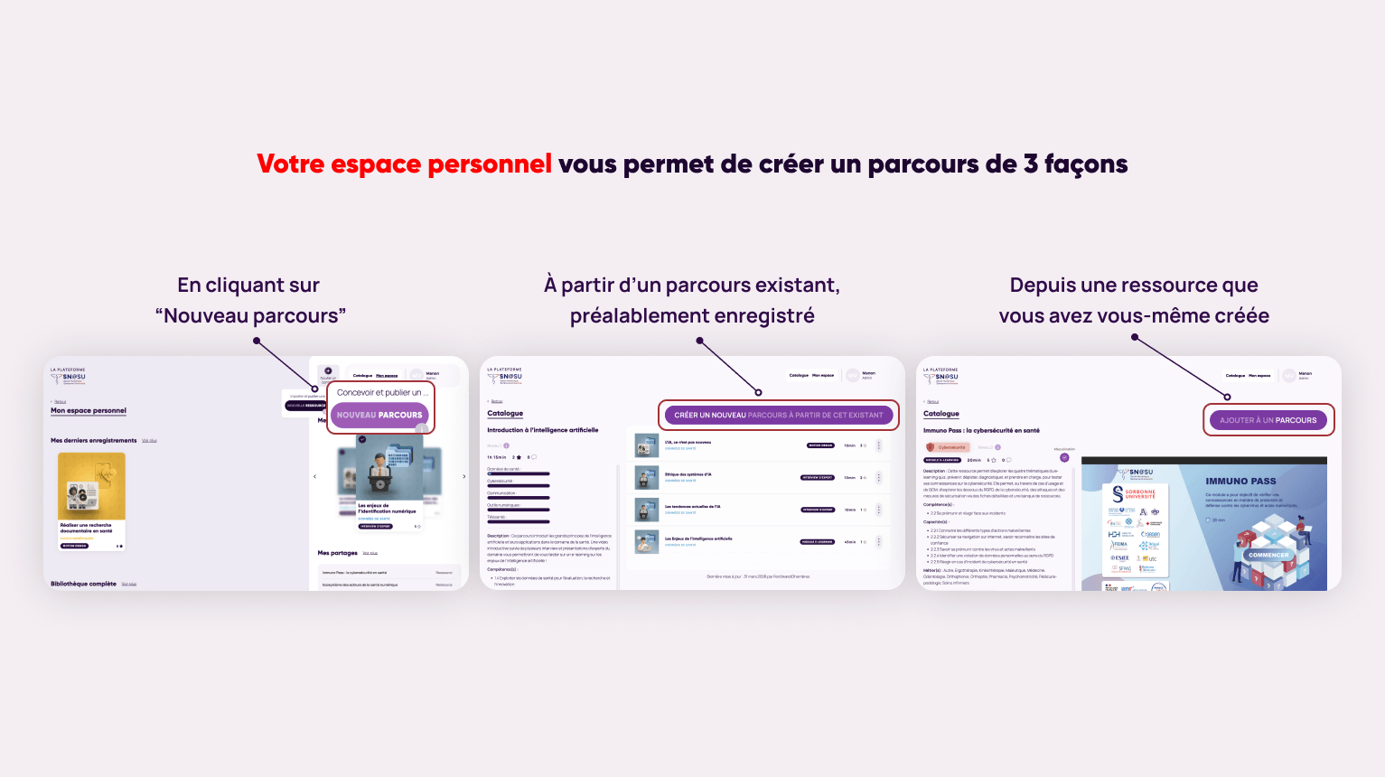 créer un parcours