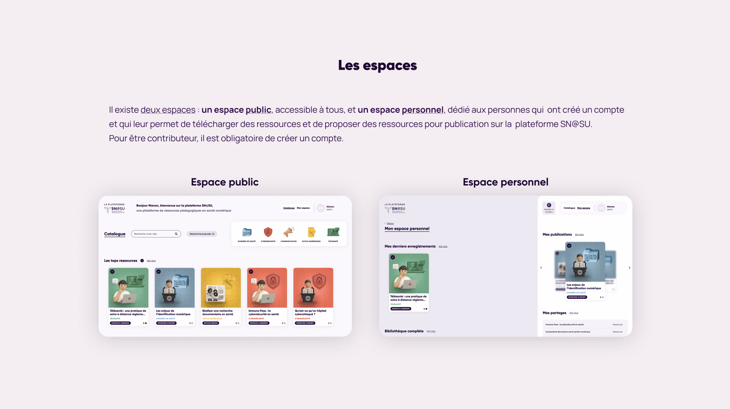 les espaces